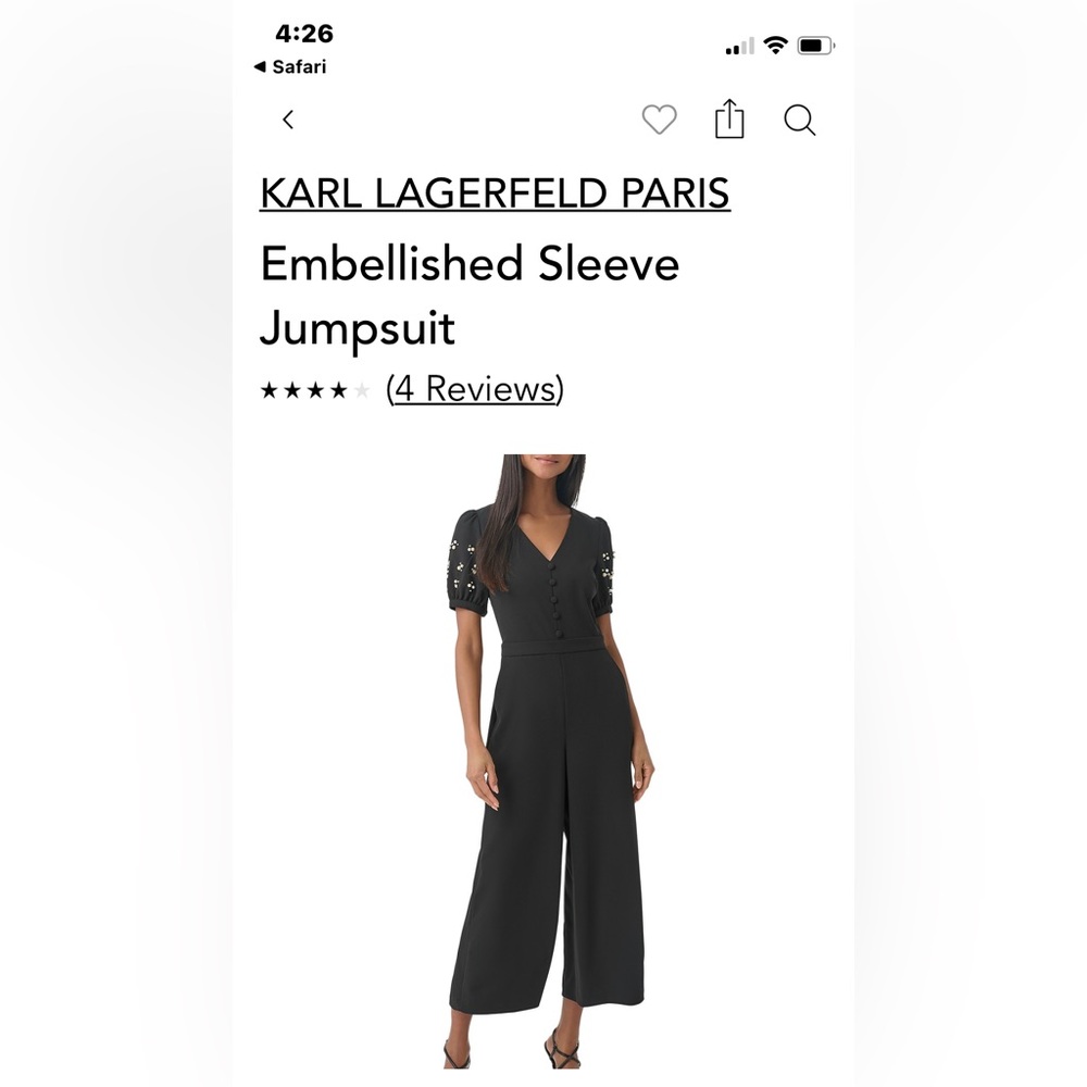 Karl Lagerfeld size 6 one piece Jumpsuit